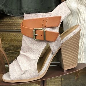 Linen Strap Booties